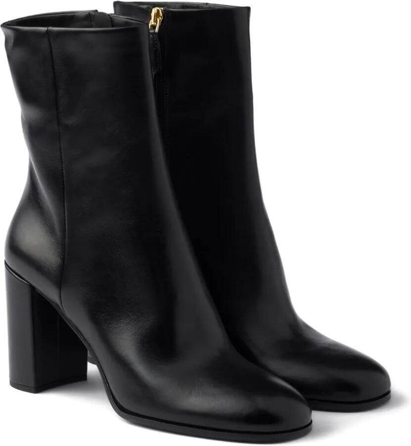 Prada 85 mm laarzen met blokhak en ritssluiting Zwart - Foto 2