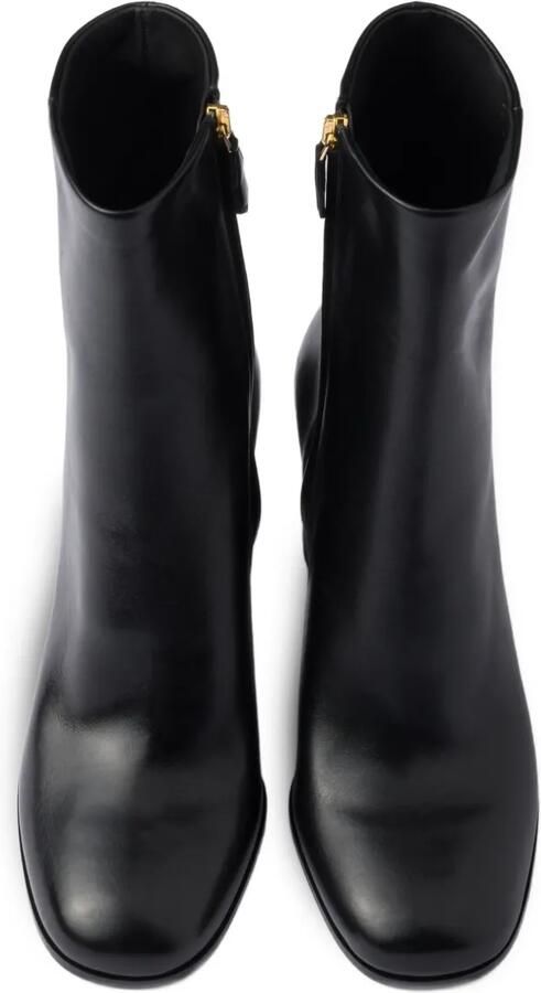 Prada 85 mm laarzen met blokhak en ritssluiting Zwart - Foto 5