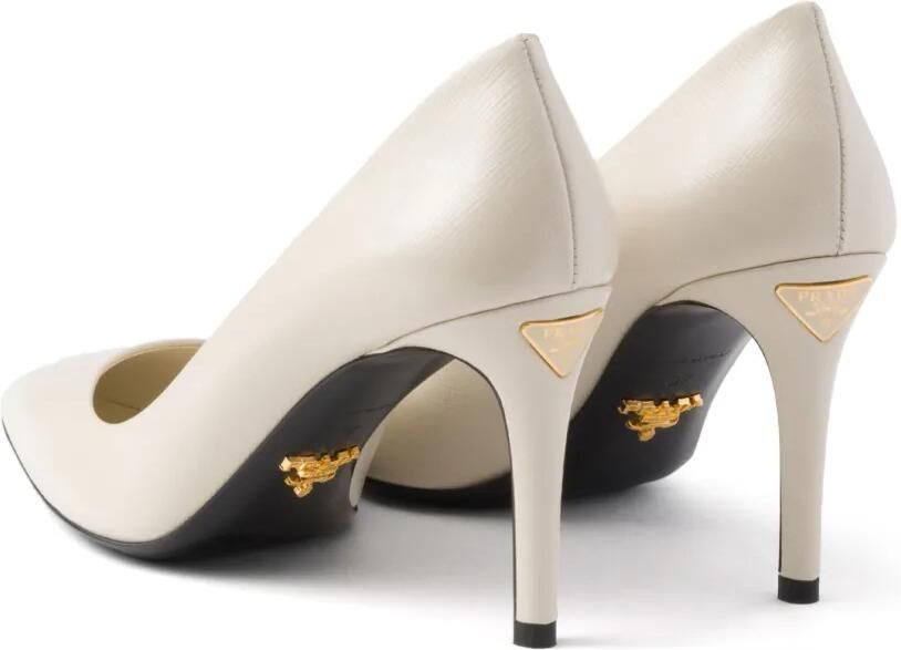 Prada 85 mm leren pumps Beige - Foto 5