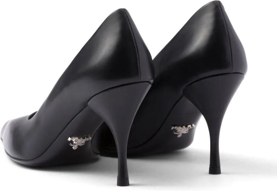Prada 85 mm leren pumps Zwart - Foto 3