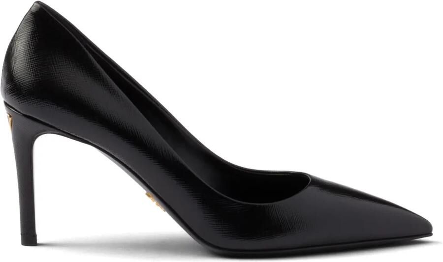 Prada 85 mm Saffiano leren pumps Zwart
