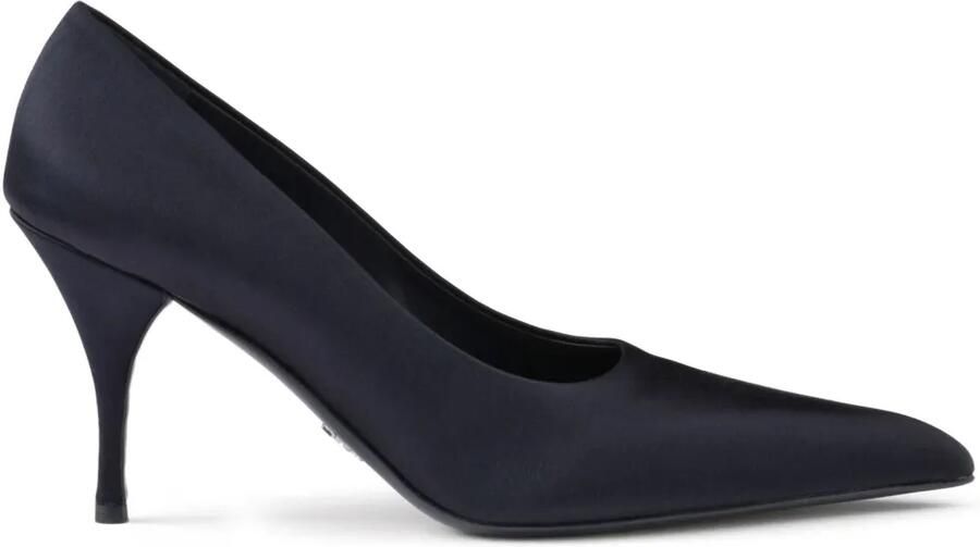 Prada 85 mm satijnen pumps Blauw