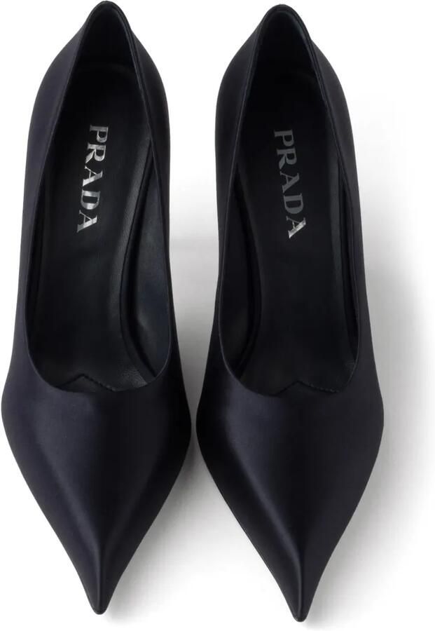 Prada 85 mm satijnen pumps Blauw - Foto 3