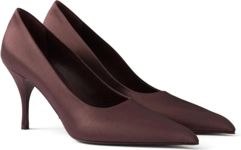 Prada 85 mm satijnen pumps Rood - Foto 5