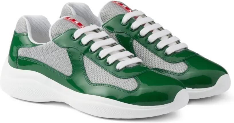 Prada America's Cup glanzende sneakers Groen - Foto 4