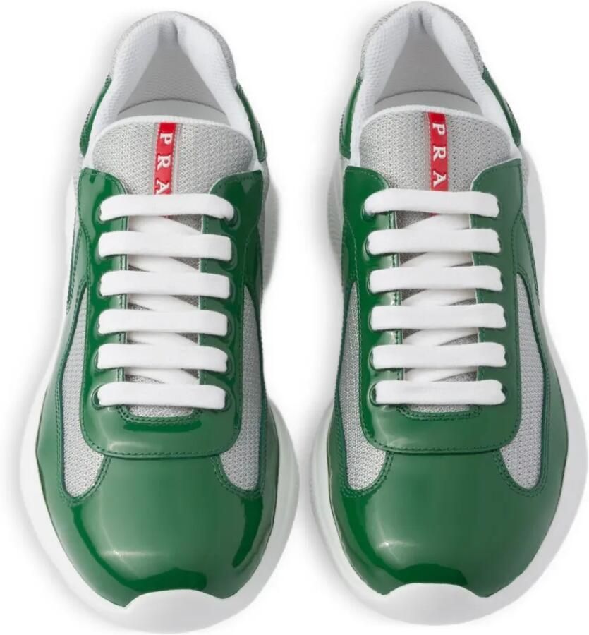 Prada America's Cup glanzende sneakers Groen - Foto 2