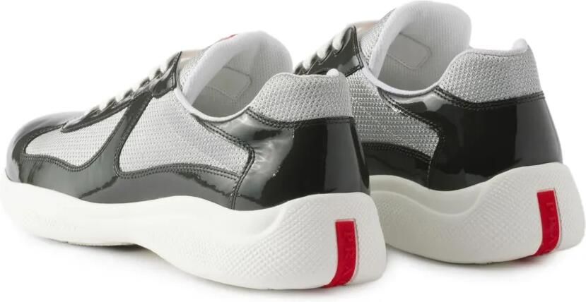 Prada America's Cup lakleren en technische sneakers Grijs - Foto 4