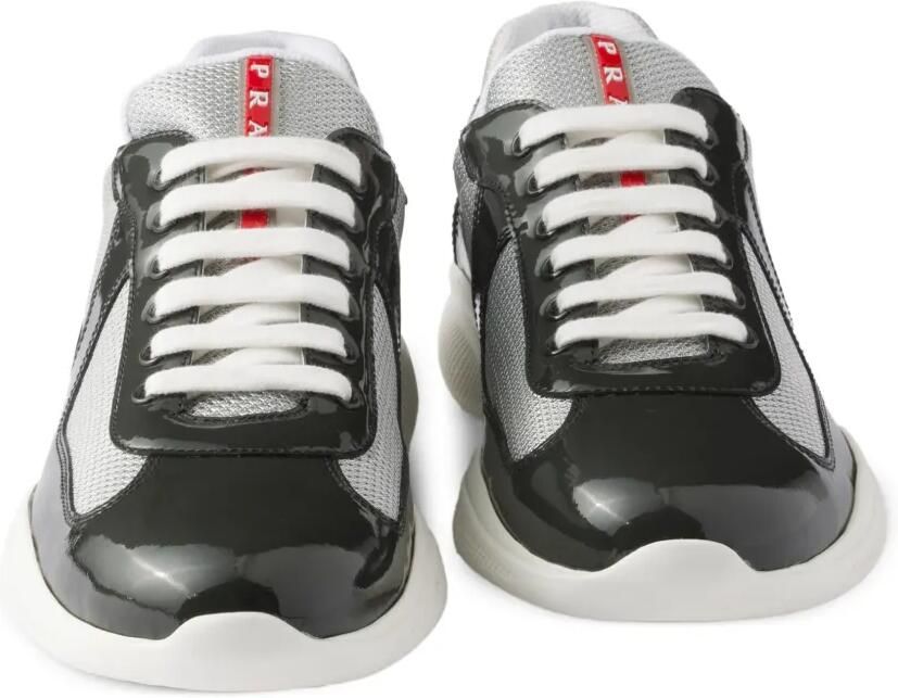 Prada America's Cup lakleren en technische sneakers Grijs - Foto 3