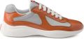 Prada America's Cup lakleren en technische sneakers Oranje - Oranje