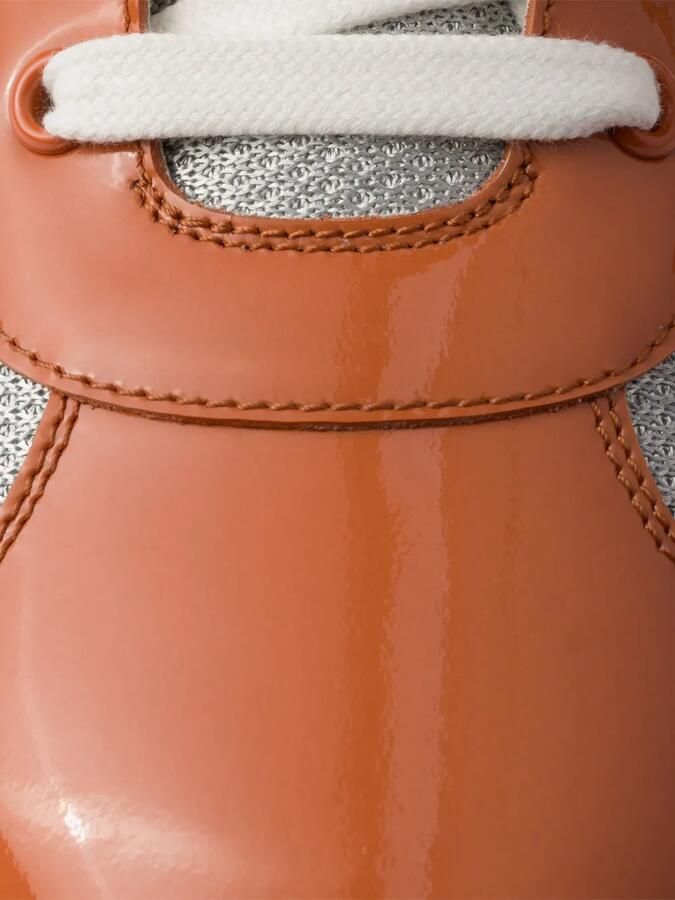 Prada America's Cup lakleren en technische sneakers Oranje - Foto 2