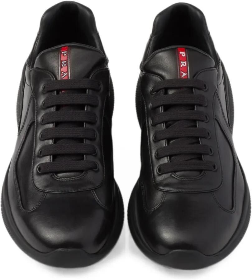 Prada America's Cup nappa leren sneakers Zwart - Foto 2
