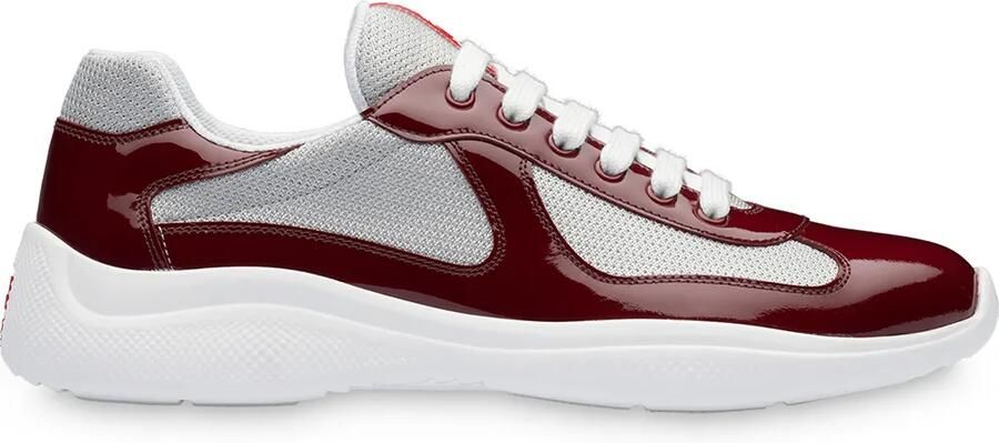 Prada America's Cup sneakers met vlakken Rood