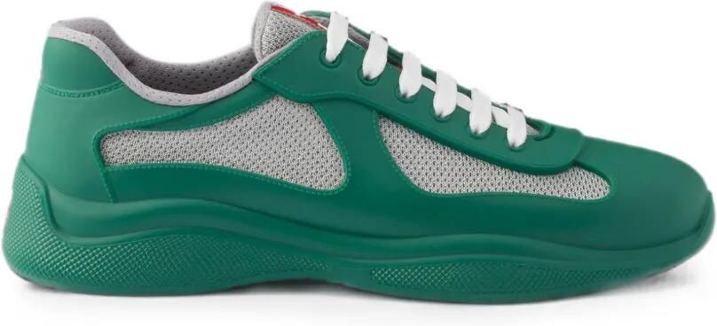 Prada America's Cup sneakers van fietsstof en rubber Groen