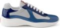 Prada America's Cup sneakers van lakleer en technische stof Blauw - Blauw
