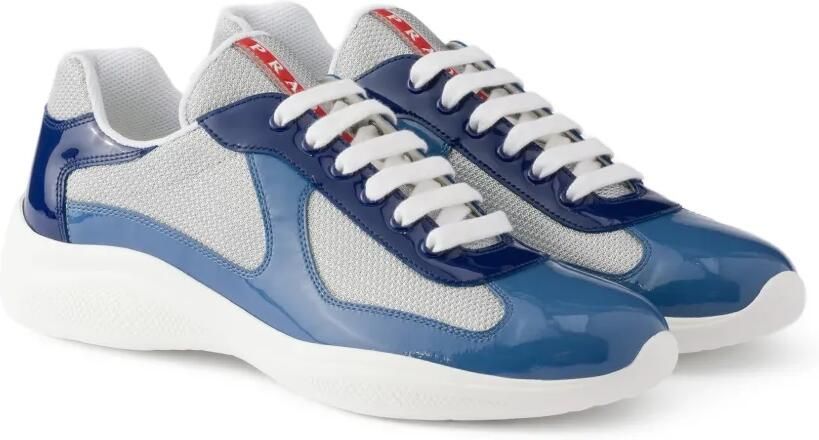 Prada America's Cup sneakers van lakleer en technische stof Blauw - Foto 5