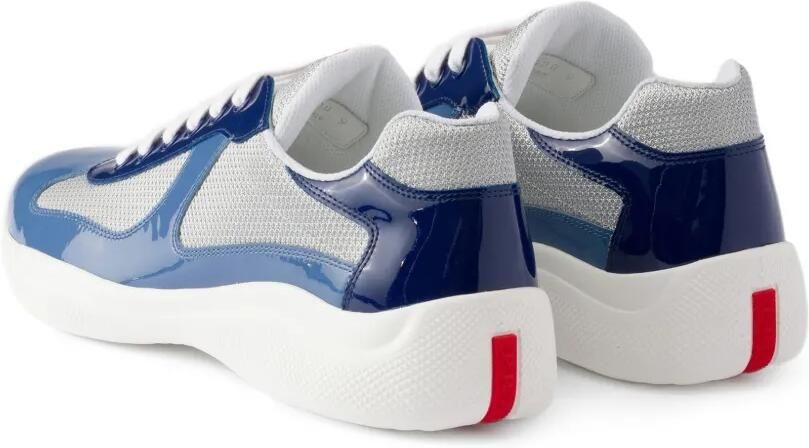 Prada America's Cup sneakers van lakleer en technische stof Blauw - Foto 4