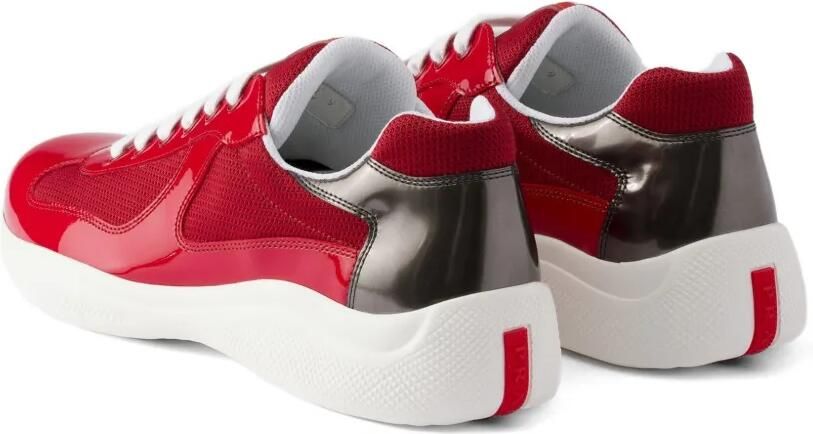 Prada America's Cup sneakers van lakleer en technische stof Rood - Foto 5