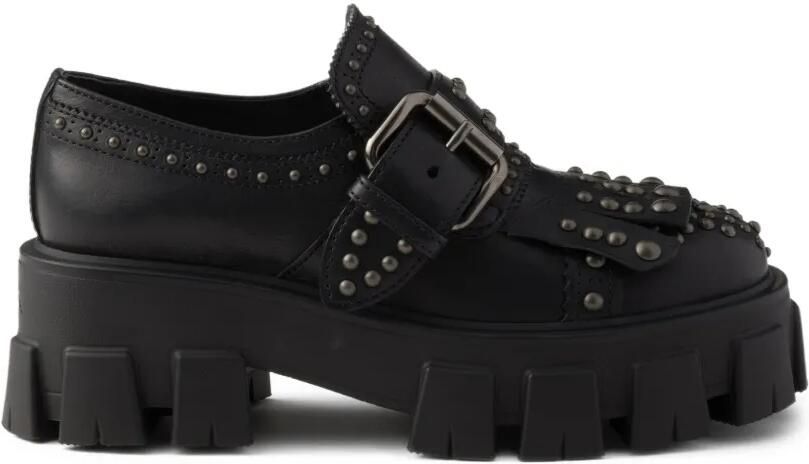 Prada Anka leren loafers Zwart