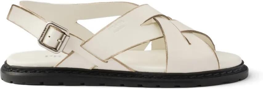Prada Antieke leren sandalen Beige