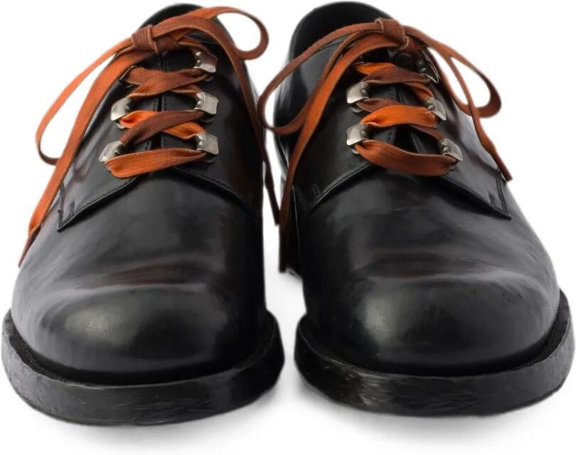 Prada Antieke leren veterschoenen Zwart - Foto 4