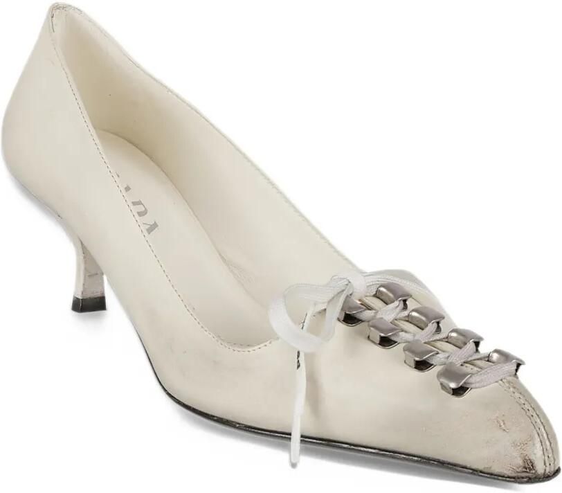 Prada antiqued leather pumps Beige - Foto 2