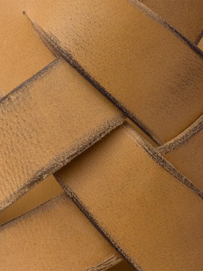 Prada Antiqued leren sandalen Beige - Foto 4