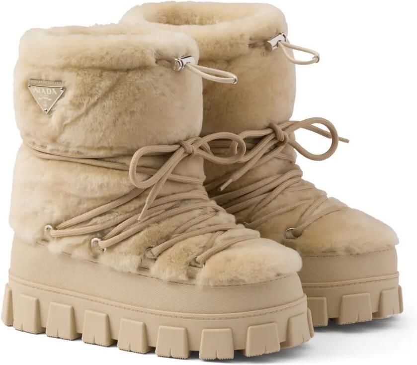 Prada Après ski lammy laarzen Beige