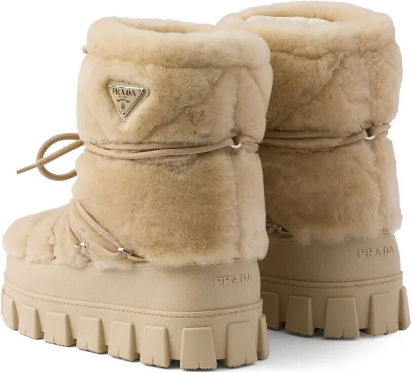 Prada Après ski lammy laarzen Beige - Foto 5