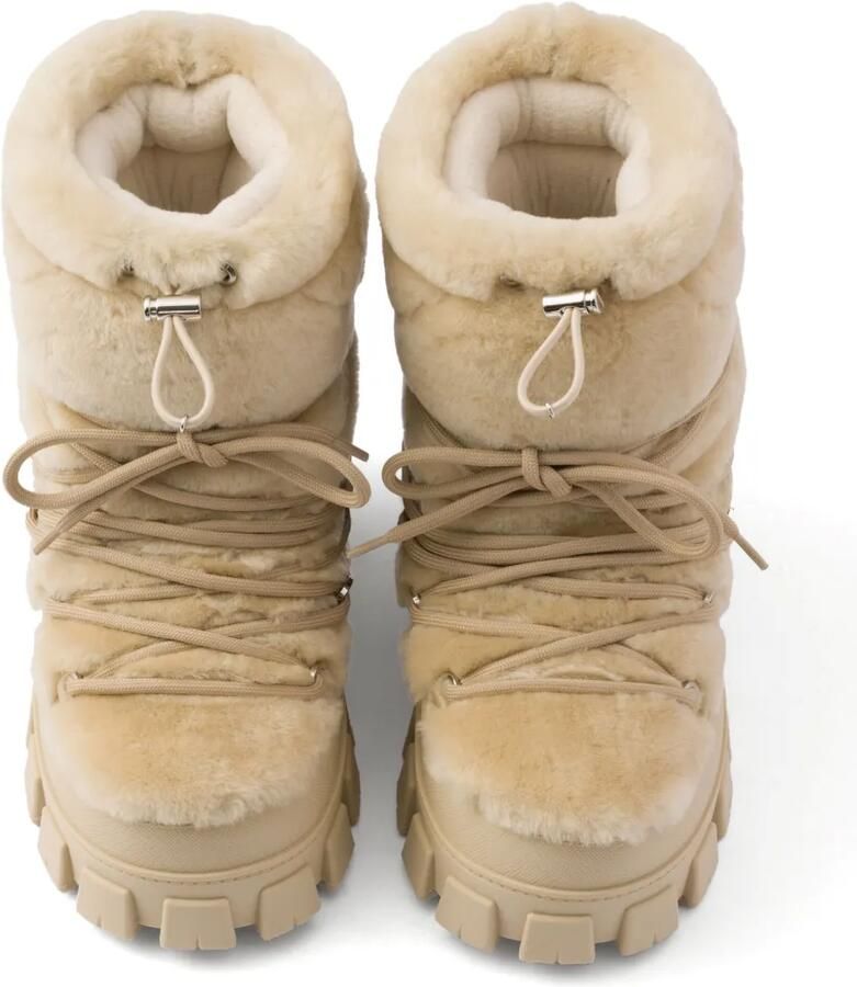Prada Après ski lammy laarzen Beige - Foto 4