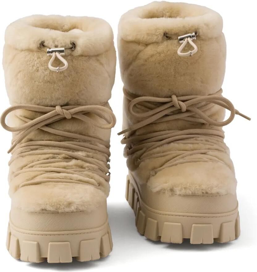 Prada Après ski lammy laarzen Beige - Foto 3