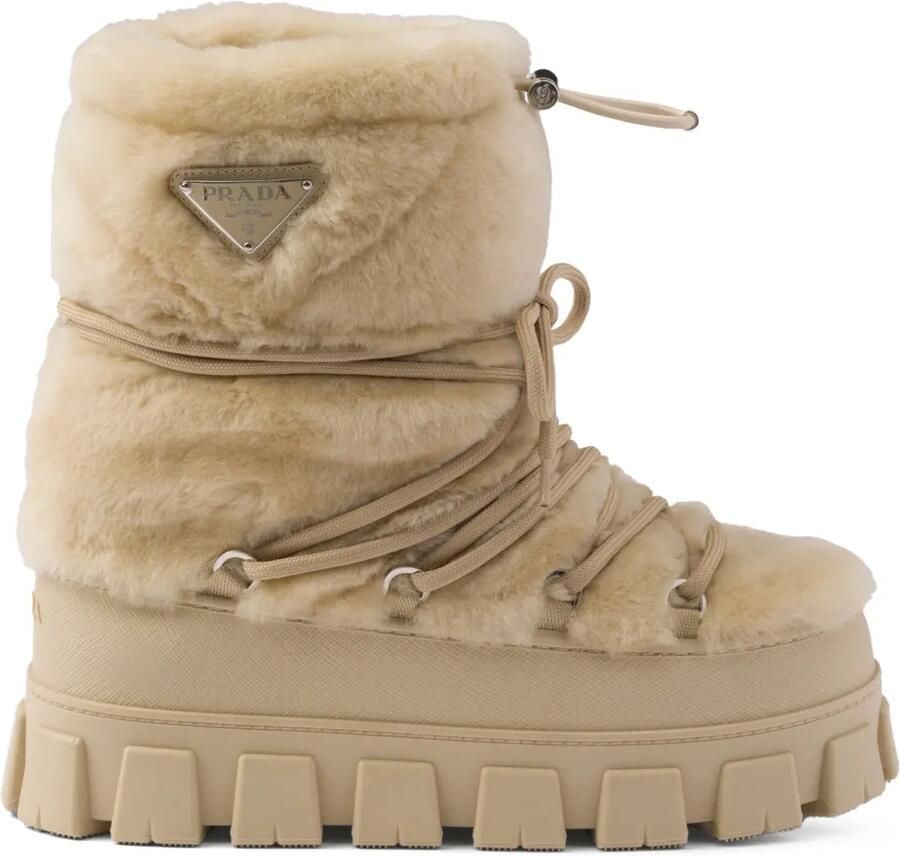 Prada Après ski lammy laarzen Beige - Foto 2