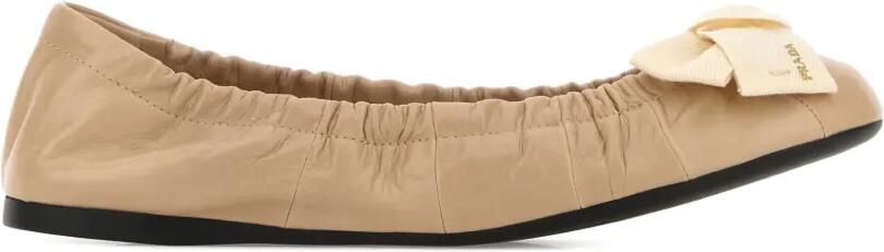 Prada Ballerina's met strik Beige