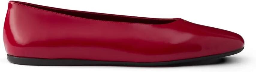 Prada Ballerina's van geborsteld leer Rood - Foto 5