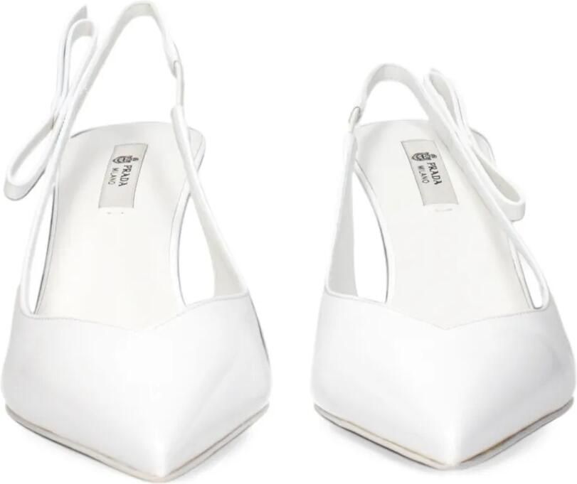 Prada bow-detail slingback pumps Wit - Foto 2
