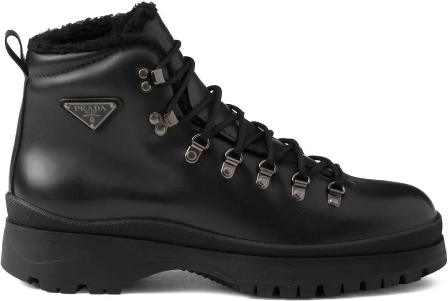 Prada Brixen leren laarzen Zwart