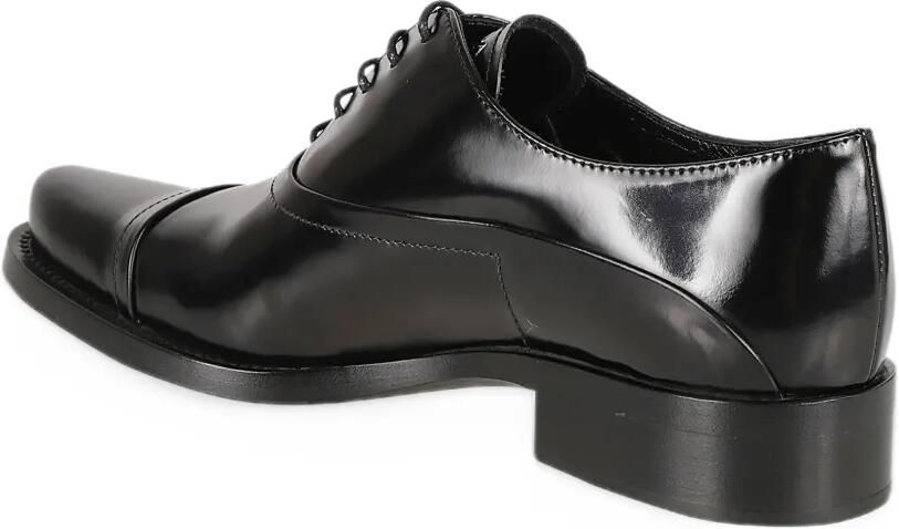 Prada brushed-leather lace-up shoes Zwart - Foto 3