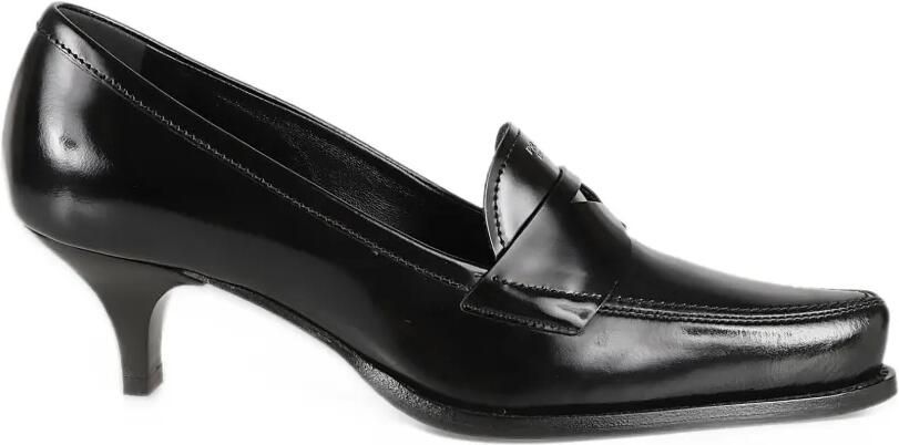 Prada brushed leather loafers Zwart