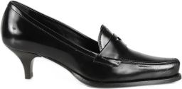 Prada brushed leather loafers Zwart