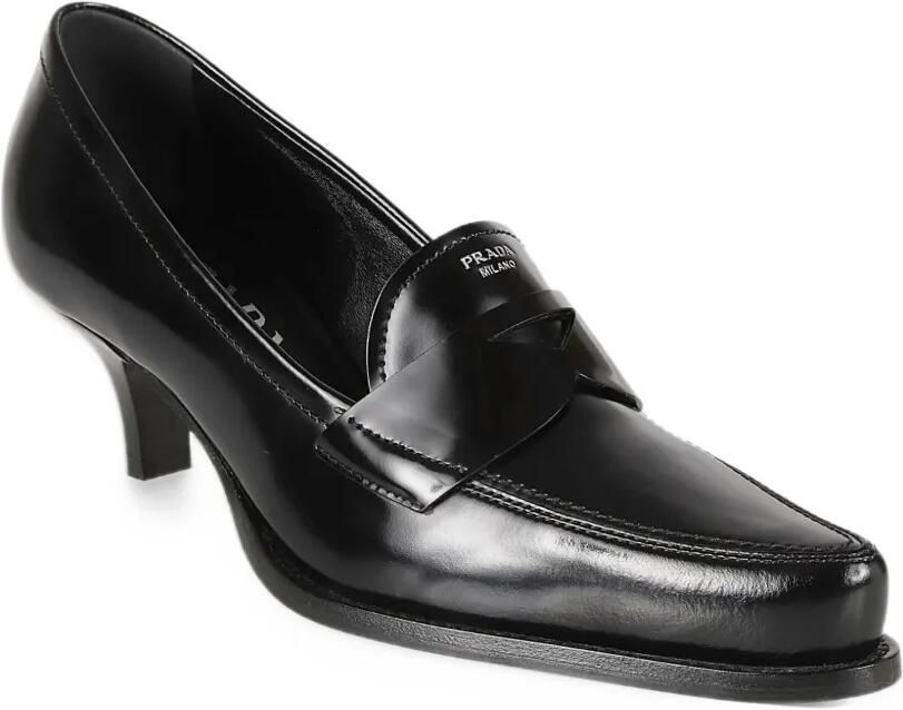 Prada brushed leather loafers Zwart - Foto 2