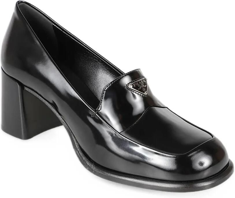 Prada brushed leather loafers Zwart - Foto 2
