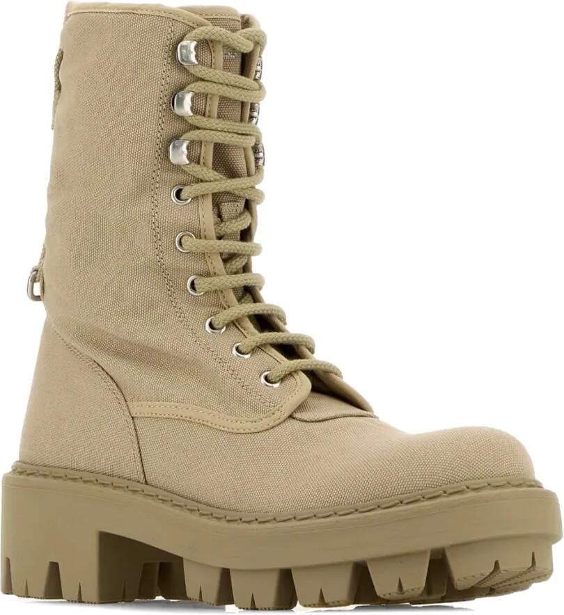 Prada Canvas lace-up enkellaarzen Beige - Foto 2