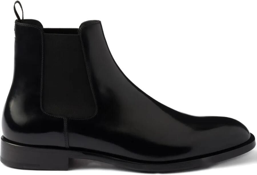 Prada Chelsea laarzen met elastische gesp Zwart