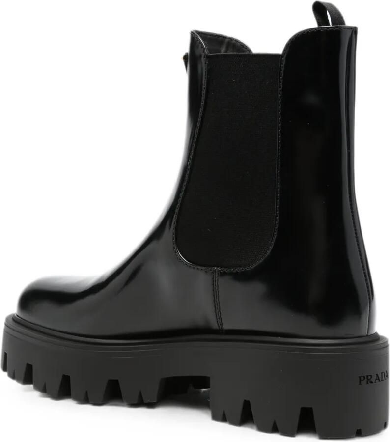 Prada Chelsea laarzen met logoplakkaat Zwart - Foto 3