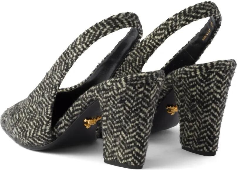 Prada Chevron slingback pumps Zwart - Foto 5