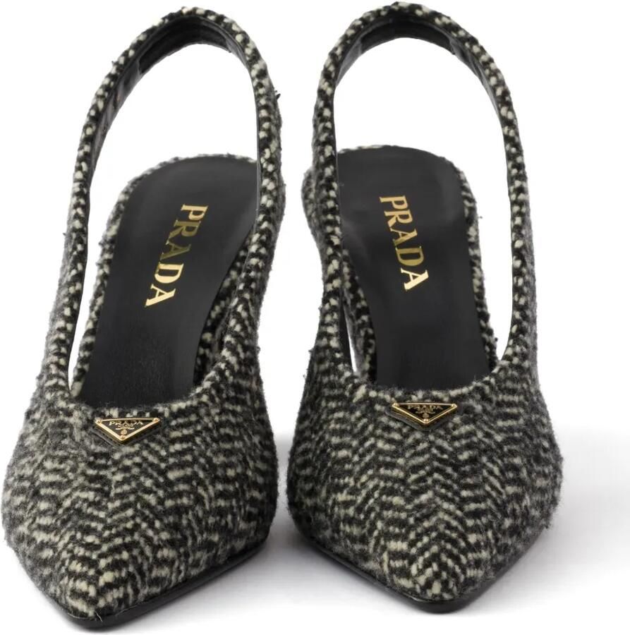 Prada Chevron slingback pumps Zwart - Foto 2