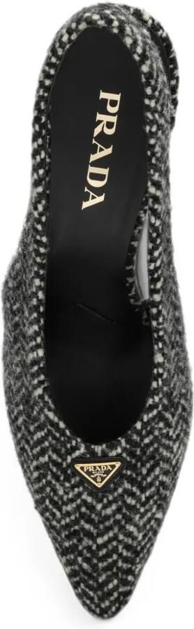 Prada Chevron slingback pumps Zwart - Foto 4