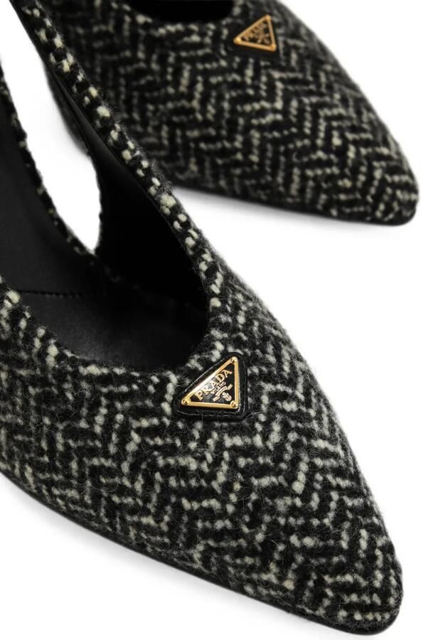 Prada Chevron slingback pumps Zwart - Foto 3