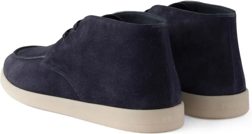 Prada Chukka suède laarzen Blauw - Foto 5