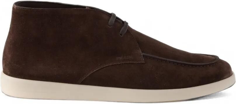 Prada Chukka suède laarzen Bruin