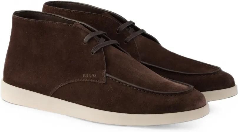 Prada Chukka suède laarzen Bruin - Foto 4